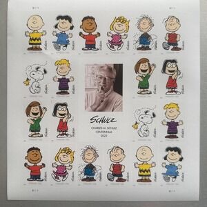 PEANUTS - NEW Full Sheet of 20 USPS 2022 Forever Commemorative Stamps Snoopy